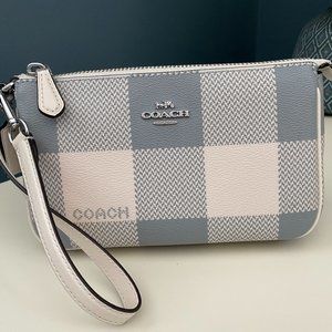Coach Nolita Plaid Wristlet